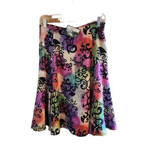 Islandic Medium Skirt Bamboo and Silk, Washable, Lined, Bright Colors, All natur